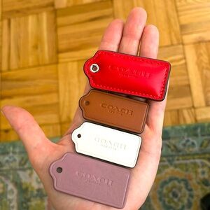 Coach leather tags